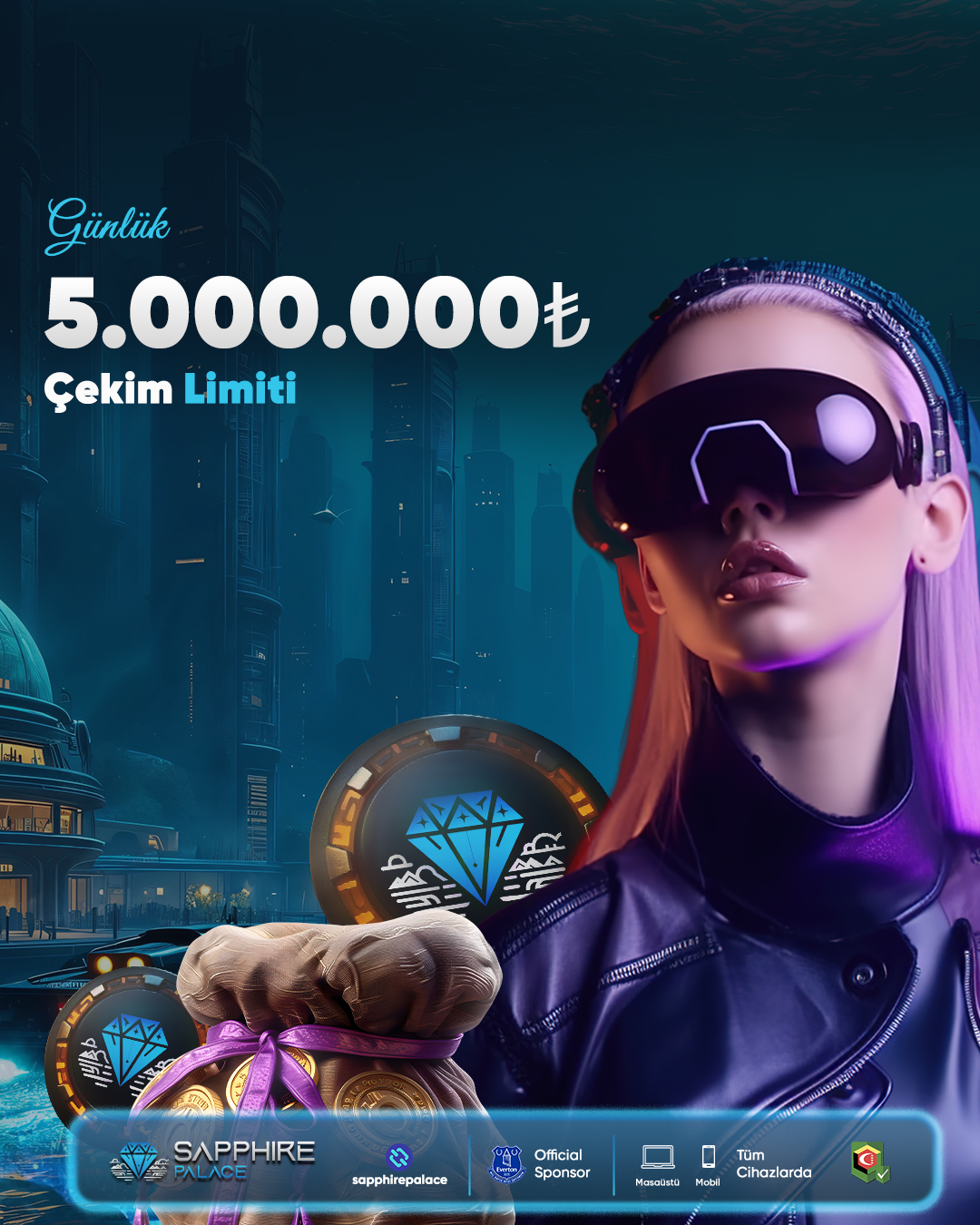 Sapphire Palace kripto para giriş-çıkış limitleri ve işlem koşulları. Bitcoin, Ethereum, Litecoin ile minimum-maximum işlem sınırları ve işlem süreleri hakkında detaylı rehber.